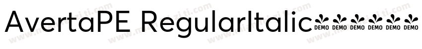 AvertaPE RegularItalic字体转换